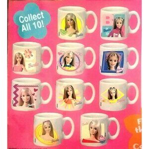 Barbie Mattel Miniature Mugs Full Set 10 Fun In Sun Tomy Gacha Vending Capsules